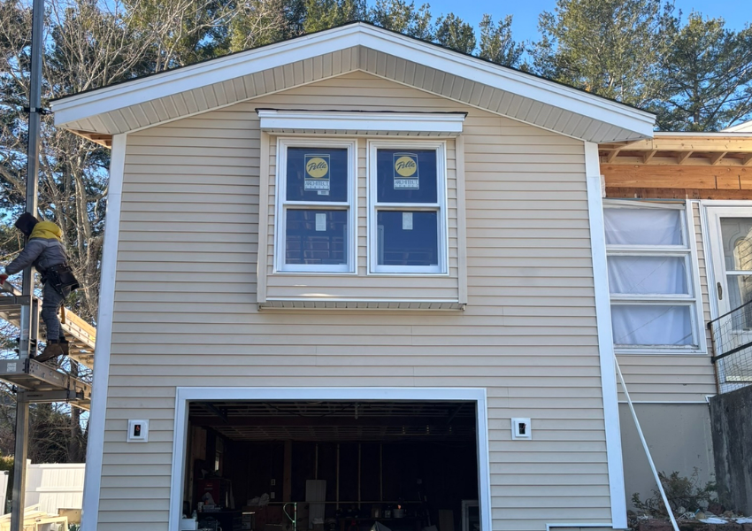 Home addition construction in Wrentham, MA